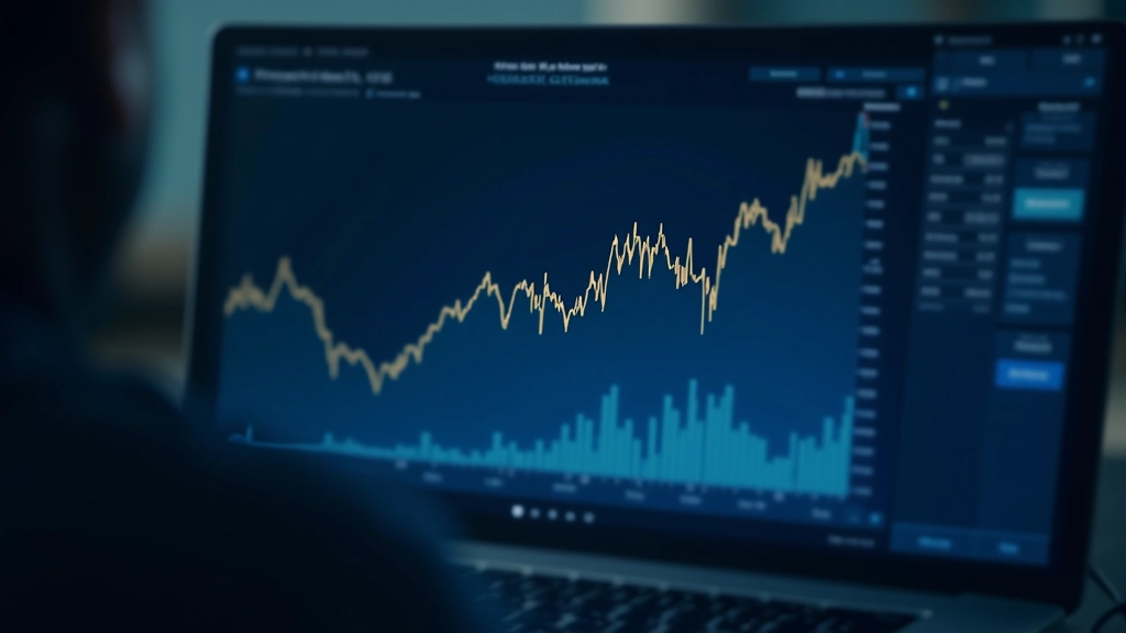 Graf se třemi liniemi znázorňujícími růst a pokles trhů